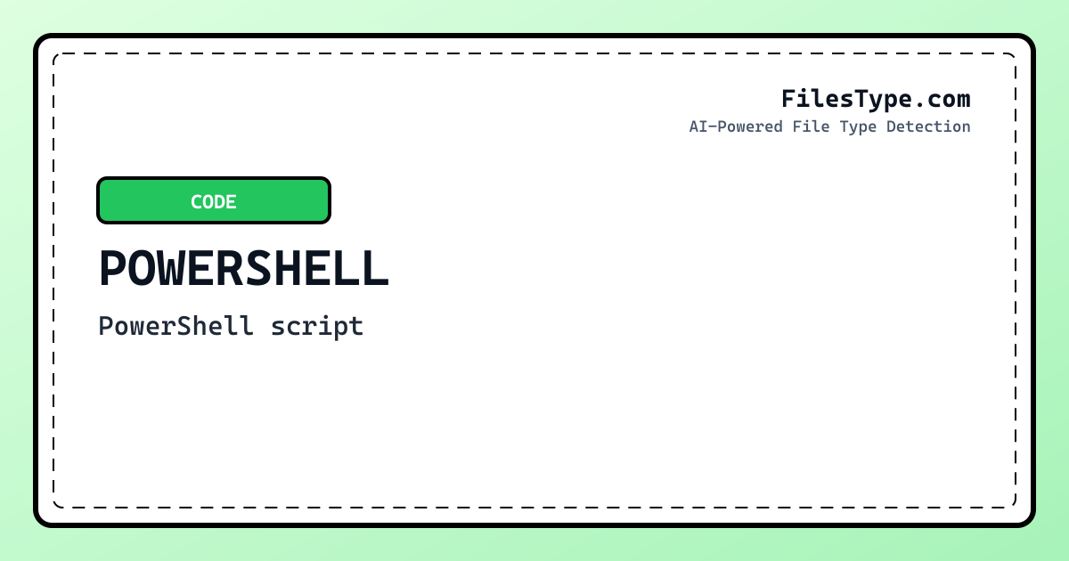 POWERSHELL File Type (.ps1) | FilesType.com