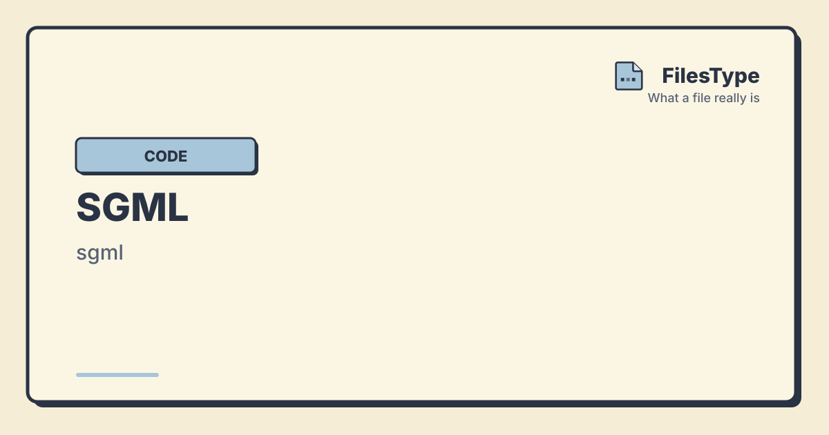 What Is a .SGML File & How to Open It | FilesType