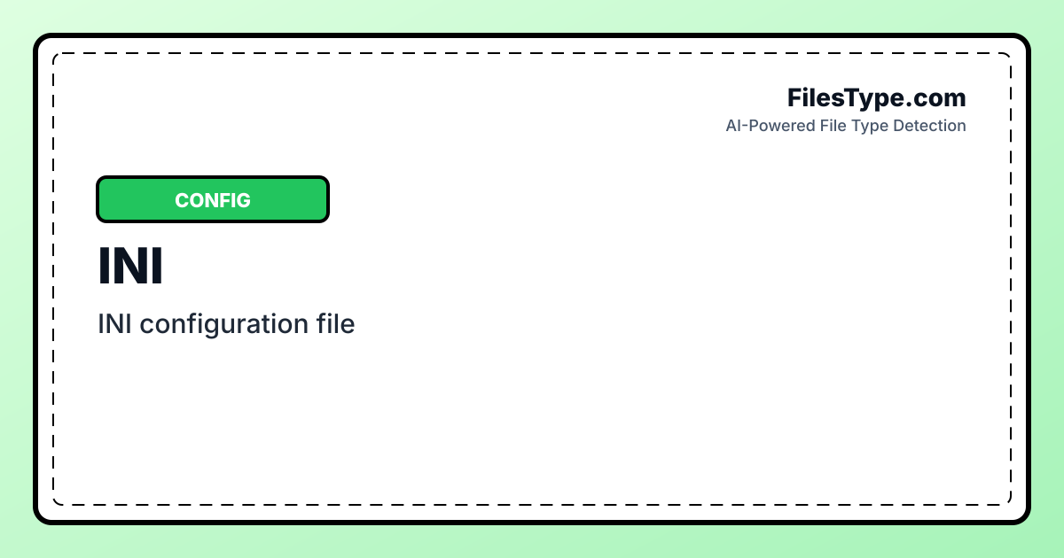 INI File Type (.ini) | FilesType.com