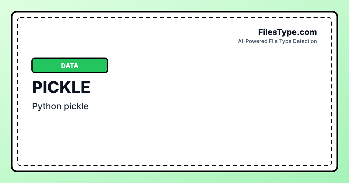 What Is a .PKL File & How to Open It | FilesType