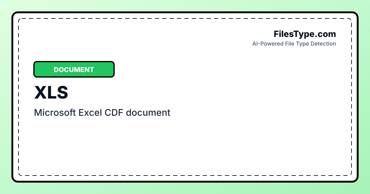 XLS File Type (.xls) | FilesType.com